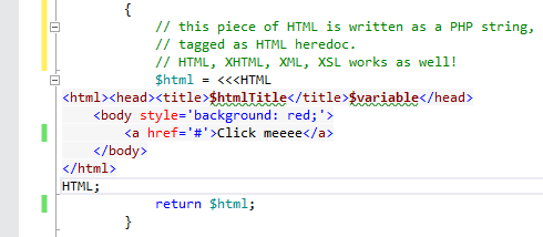HTML HereDoc