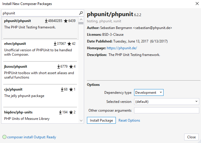 PHPUnit Composer Package