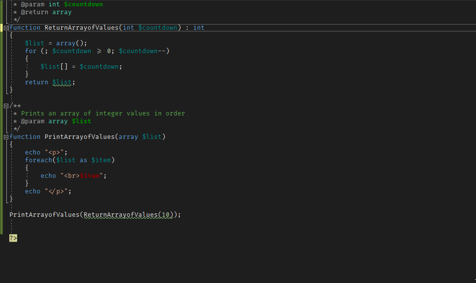 Array Typed Functions