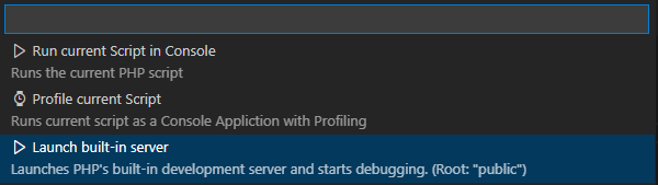 Launch built-in server
