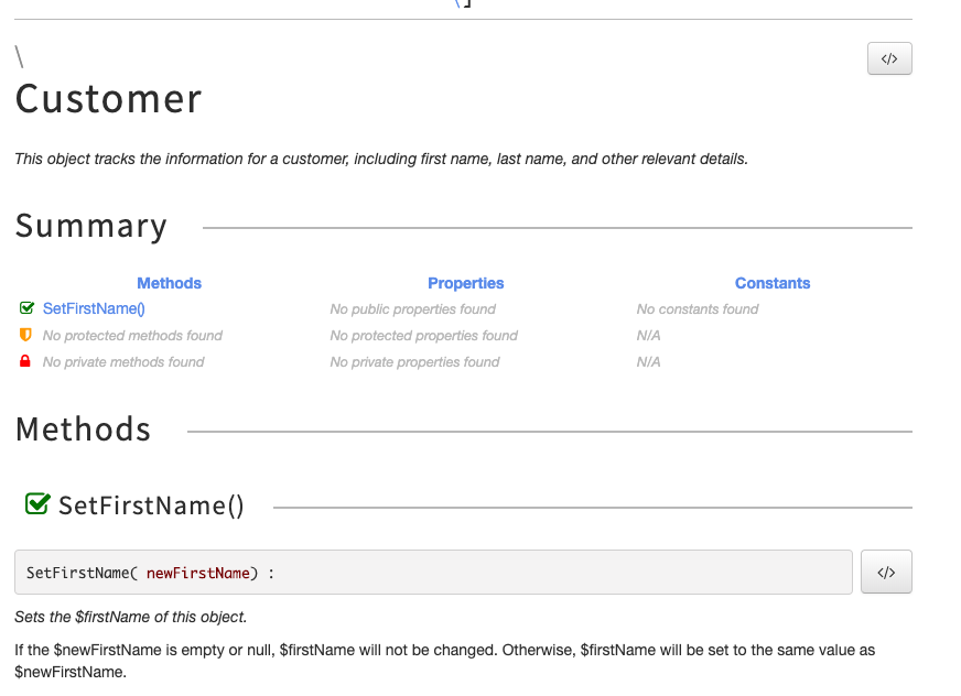 Customer class file