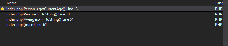 Tracing the Call Stack