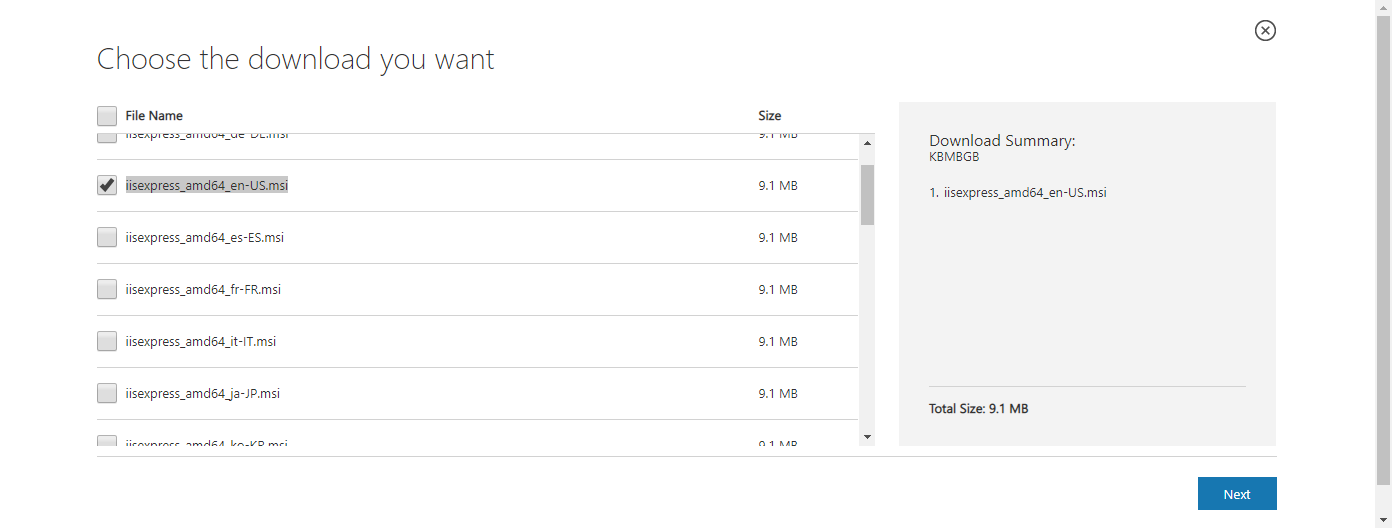 Select the IIS expression country