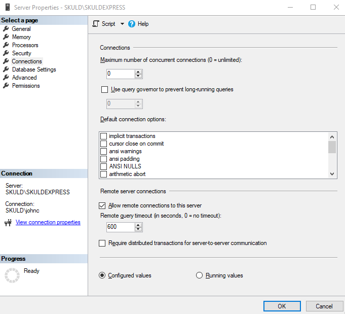 Enable Remote Connections