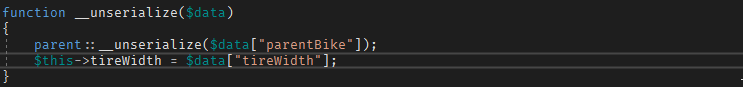 Unserialize function