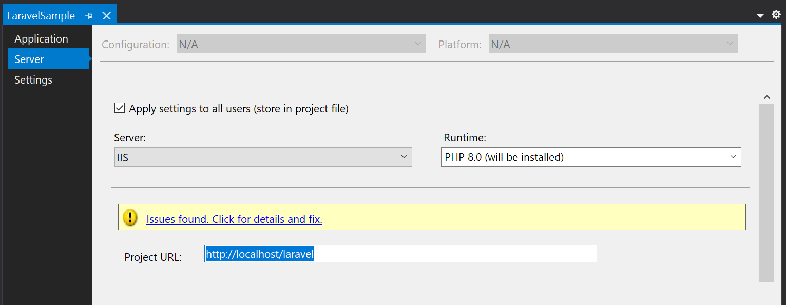 Project Properties