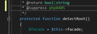 suppress PHP errors in Visual Studio