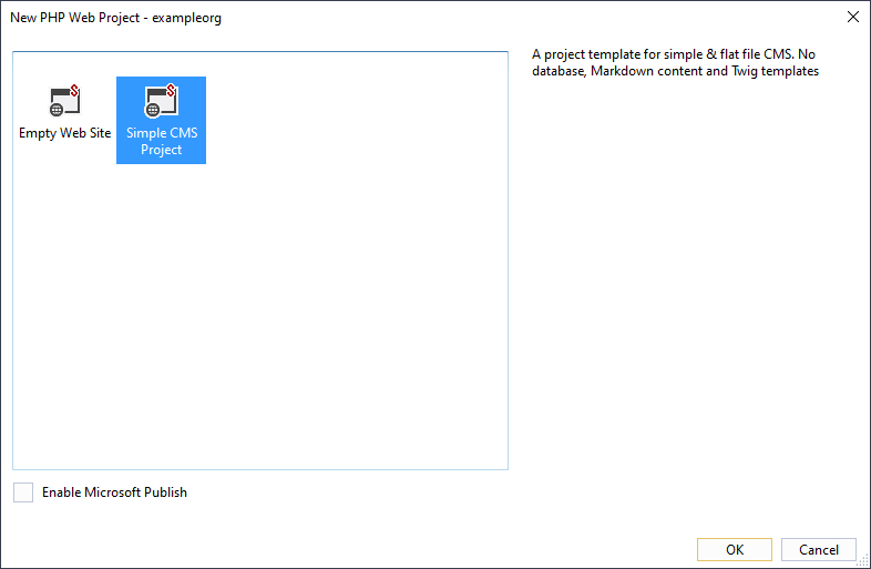 Create PHP Web Project 