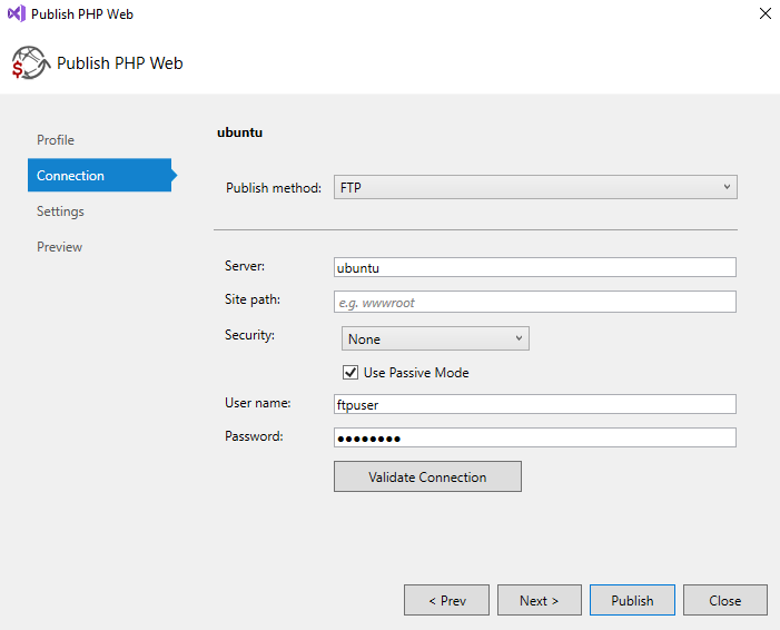 Publish Profile