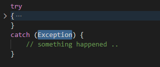 catch without variable