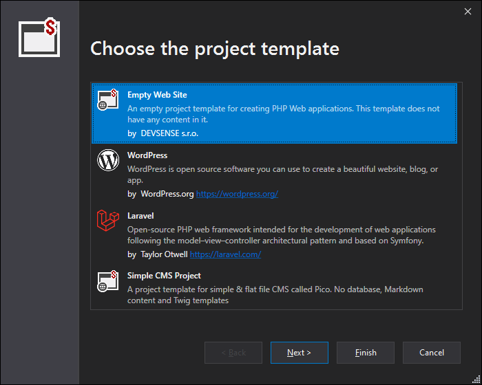 new project templates