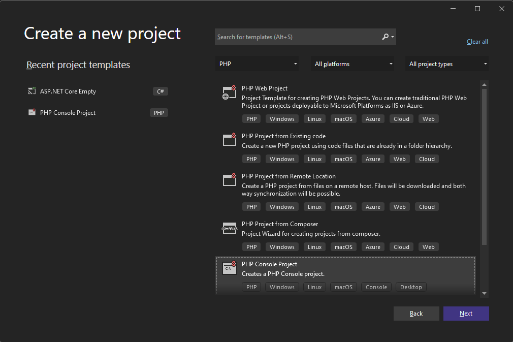 New Console project