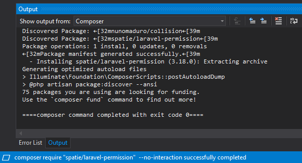 Output pane