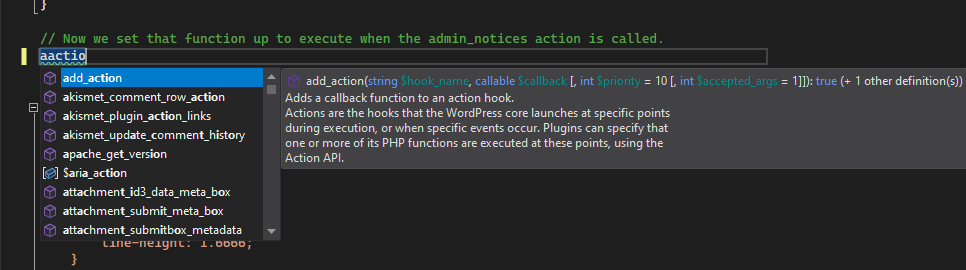 code completion