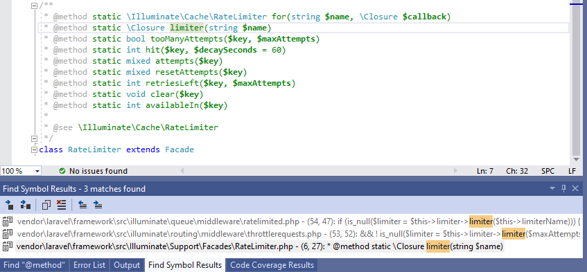 find all references of @method