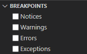 vs code breakpoints
