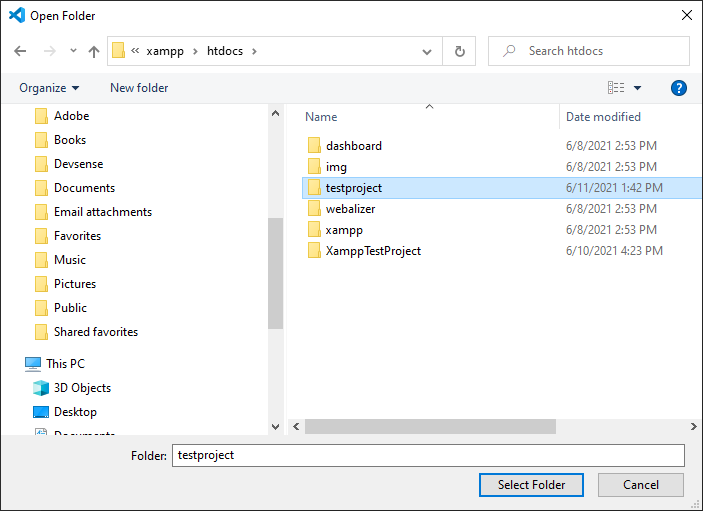 Open Folder Dialog