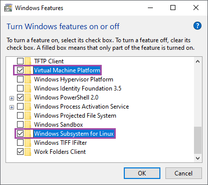 windows features