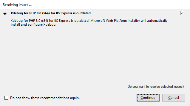 Updating Xdebug
