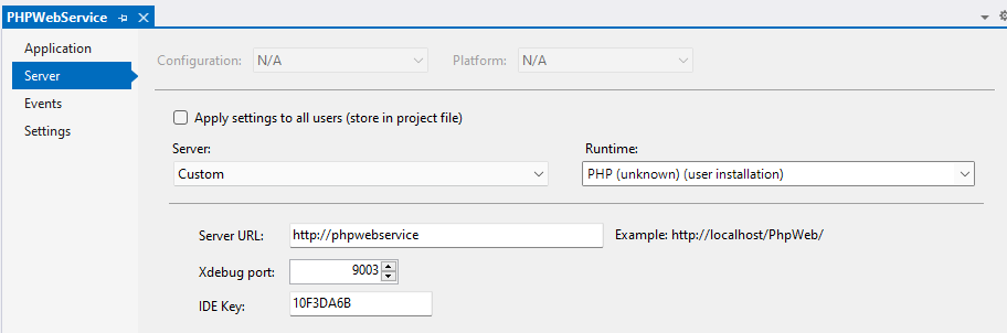 PHPWebService Properties