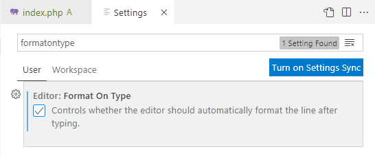 vscode settings