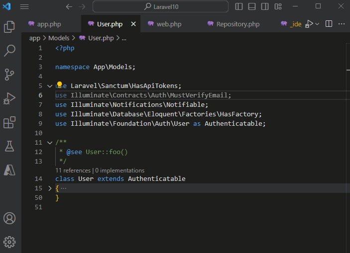 organize PHP uses on save