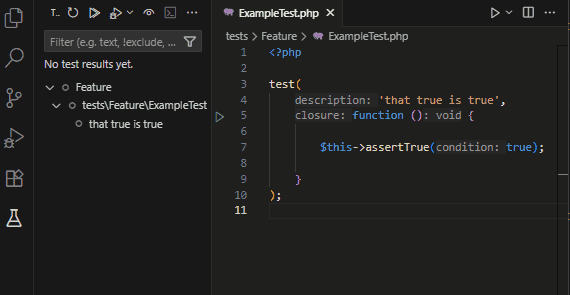 running tests