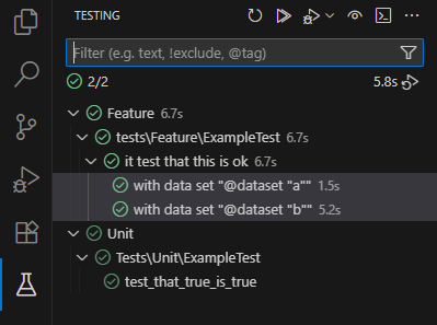 test explorer