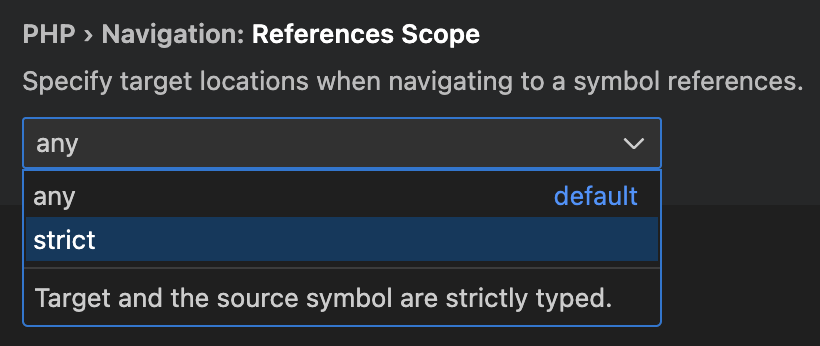 search references target