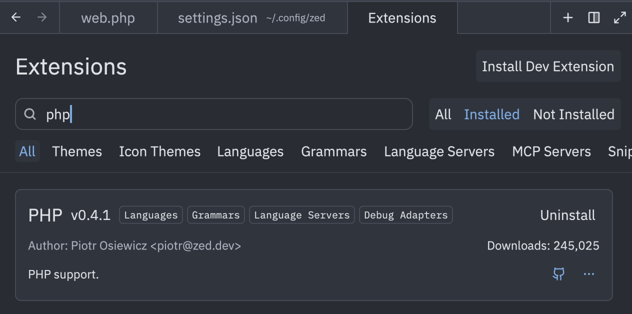 php extension install