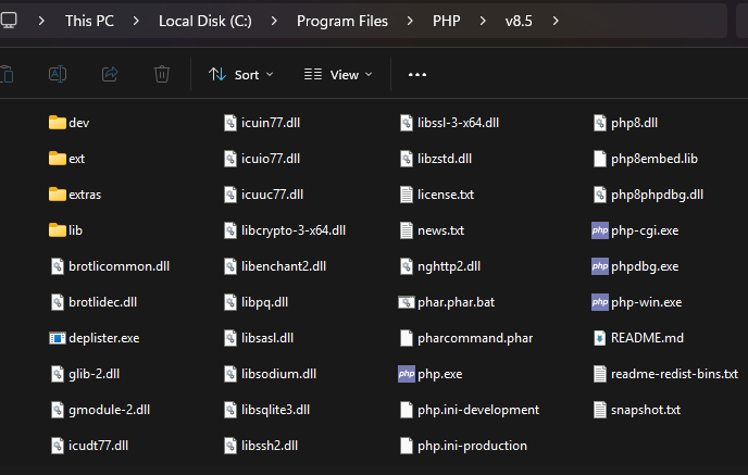 php folder