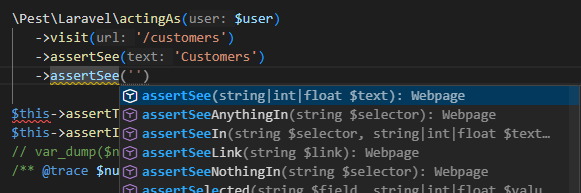 actingAs completion support