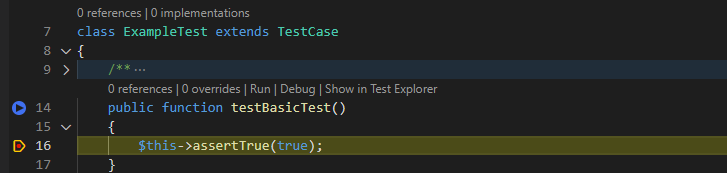 debug php unit test