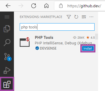 install PHP in Web