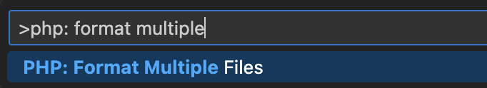 format multiple php files command
