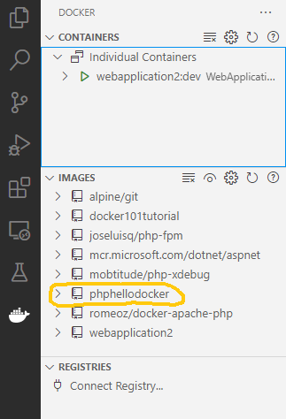 phphellodocker image