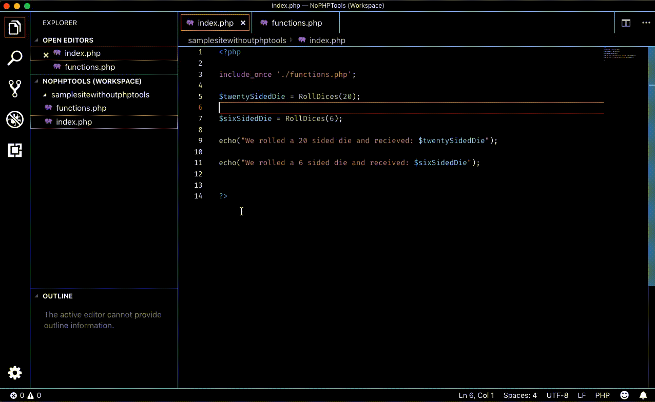 Code Refactor without PHP Tools